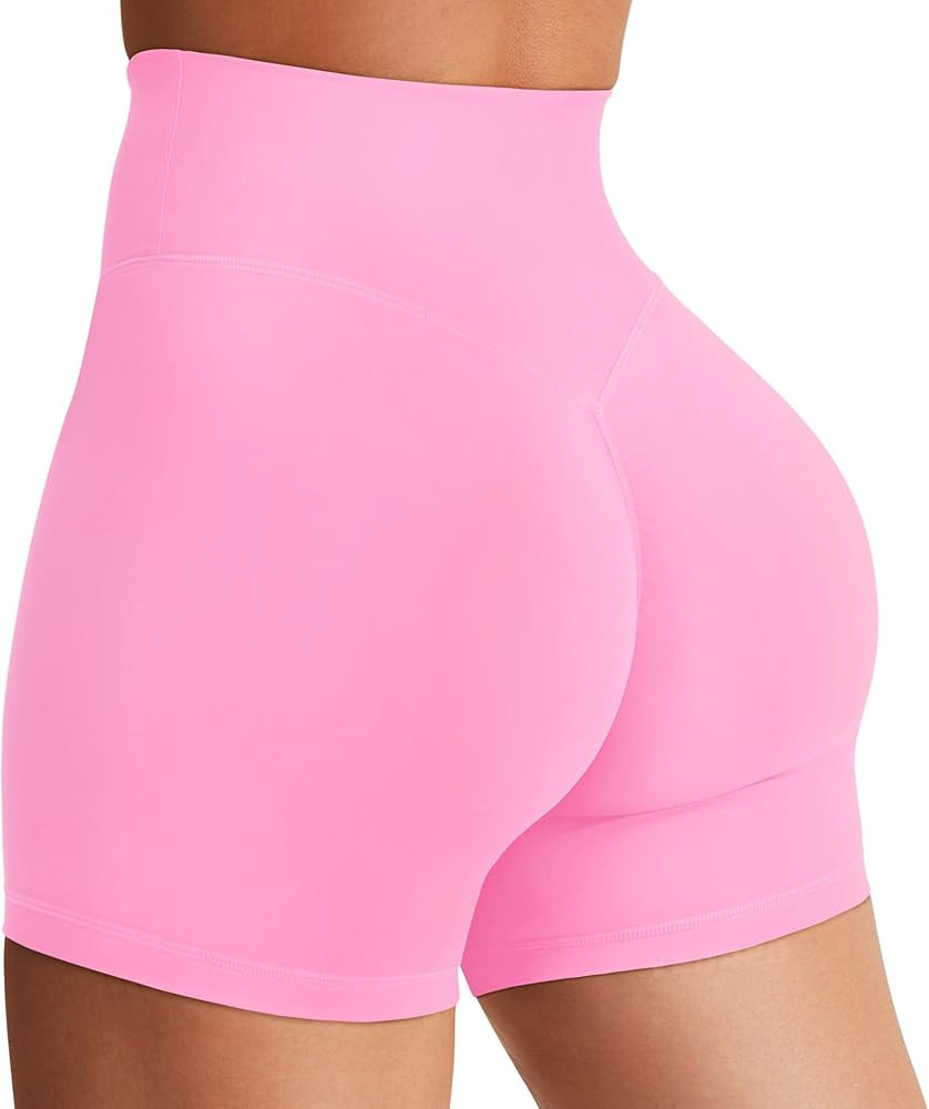 YEOREO Women's Biker Shorts 4.5" / 6" Workout Gym Shorts Craze High Waist Tummy Control Hidden Sc... | Amazon (US)