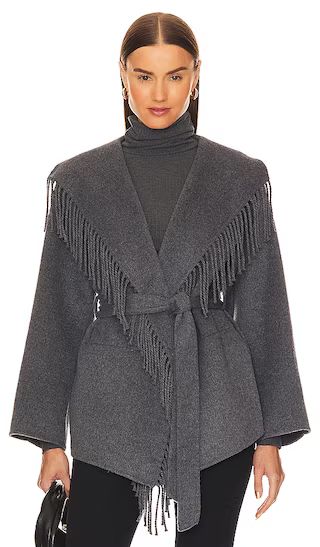 Rowen Fringe Jacket in Grey Melange | Revolve Clothing (Global)