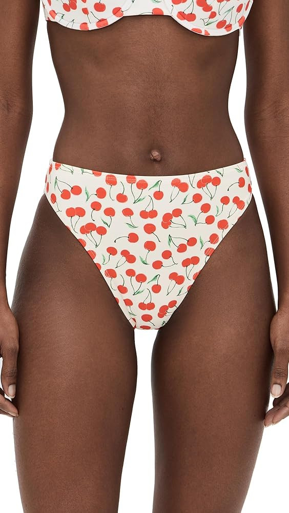 Good American Women's Cherry Good Waist Cheeky Bikini Bottoms | Amazon (US)