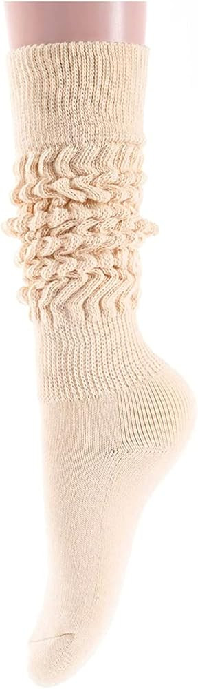 Zmart Funny Socks for Women Teen Girl, Slouch Scrunch Thick Long High Knit Socks | Amazon (US)