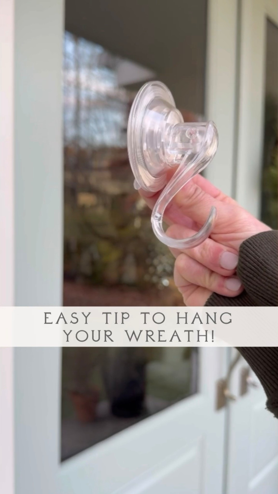 If you hate putting holes in your door, this is the solution 👏 A clear suction cup wreath hook that attaches securely to glass and removes cleanly when the season is over. Perfect for wreaths, garlands, and lightweight decor.

#homedecorhack #wreathdecor #suctioncuphooks #decoratingtips #holidayhome #eanesinteriors


#LTKvlog #LTKHome #LTKFindsUnder50