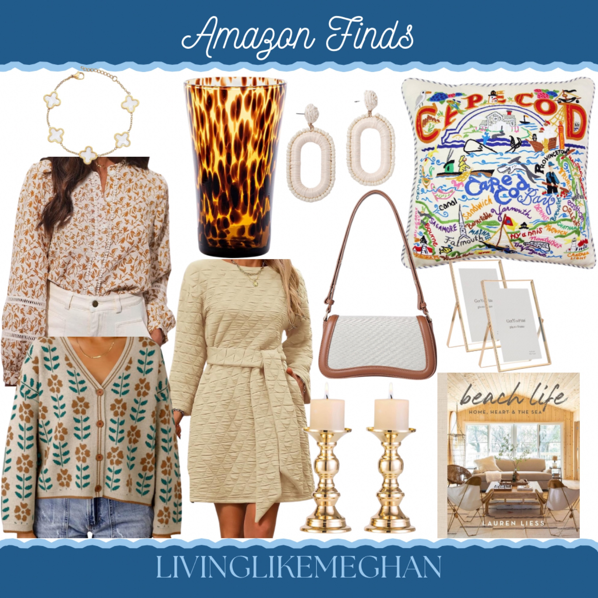 Amazon Finds - neutrals





Cape cod, pillow, throw pillow, neutral purse, fall outfit, fall dress, cardigan, book, picture frame, tortoise shell vase, bracelet, blouse, Amazon, Amazon finds

#LTKHome #LTKFindsUnder100 #LTKSaleAlert