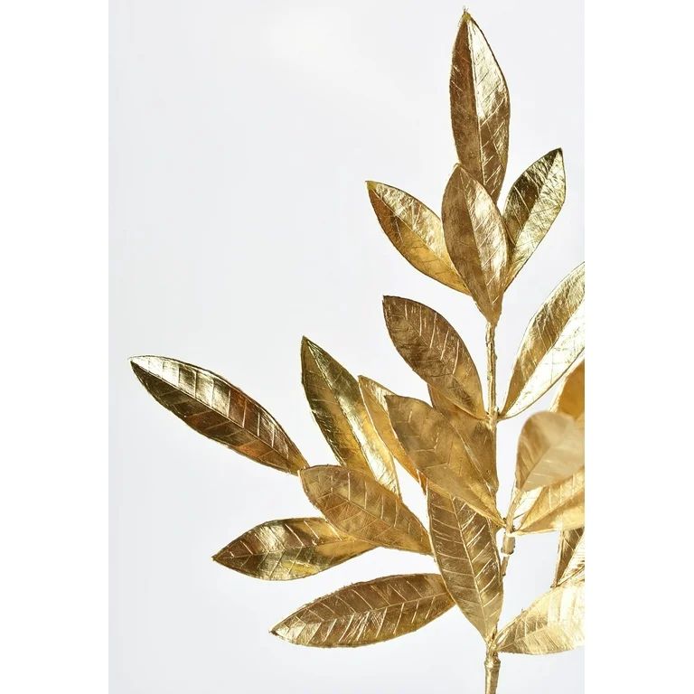 19" Faux Gold Bay leaf Stem | Walmart (US)