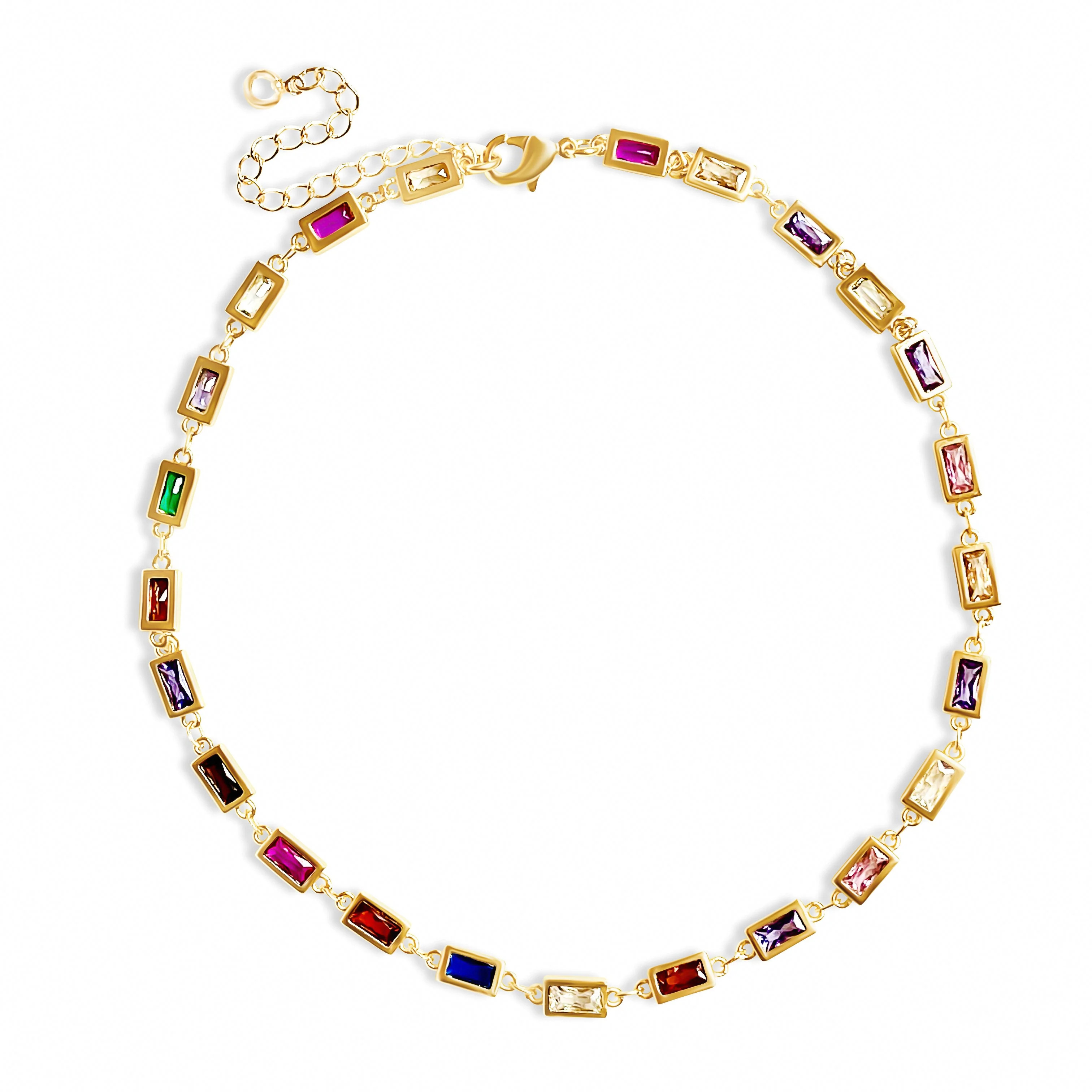 Rainbow Diamond Choker - Gold Filled | YUMIYU