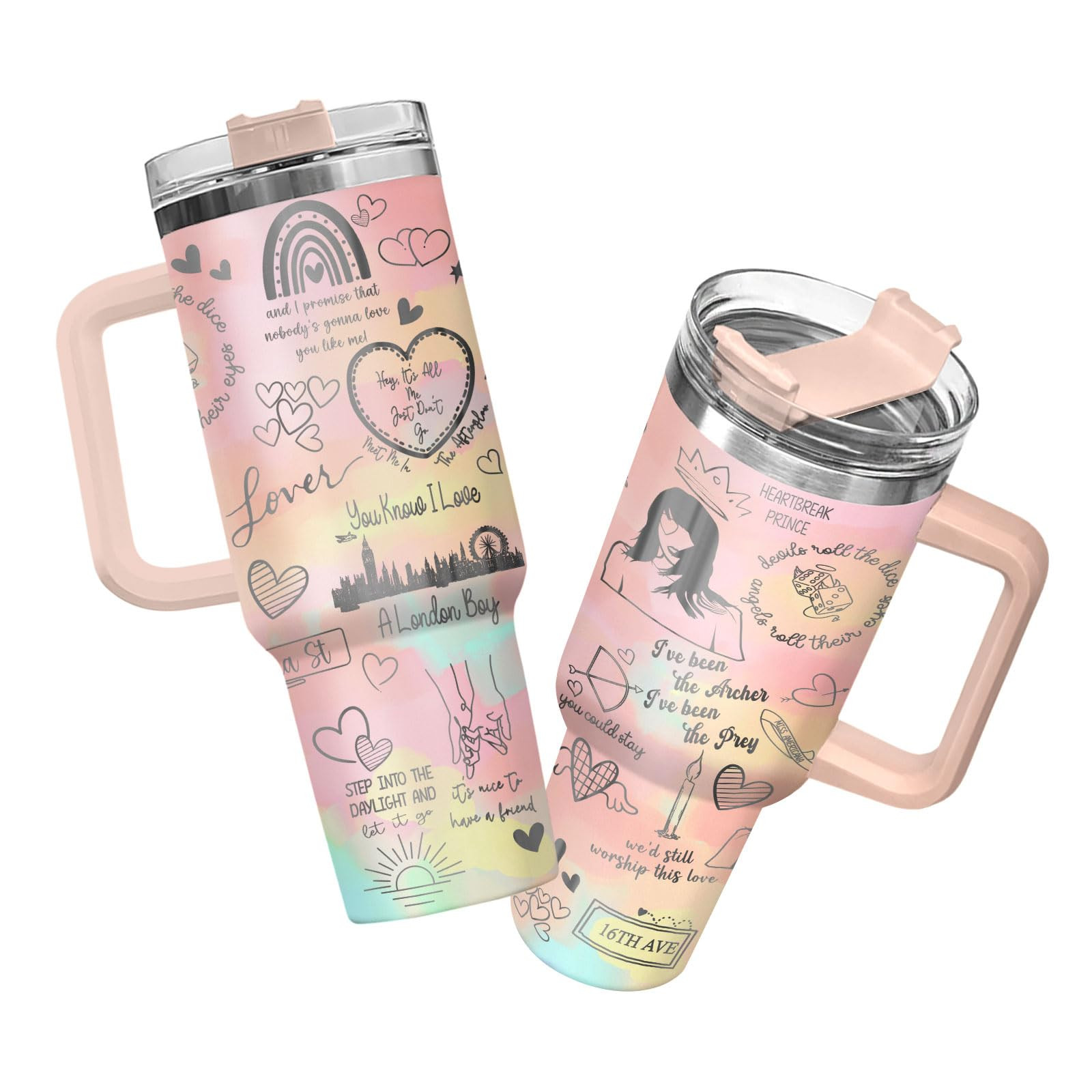 34HD Singer Tumbler 40 Oz Stainless Steel with Handle, Music Mug for Women, Christmas & Birthday Gift | Amazon (US)