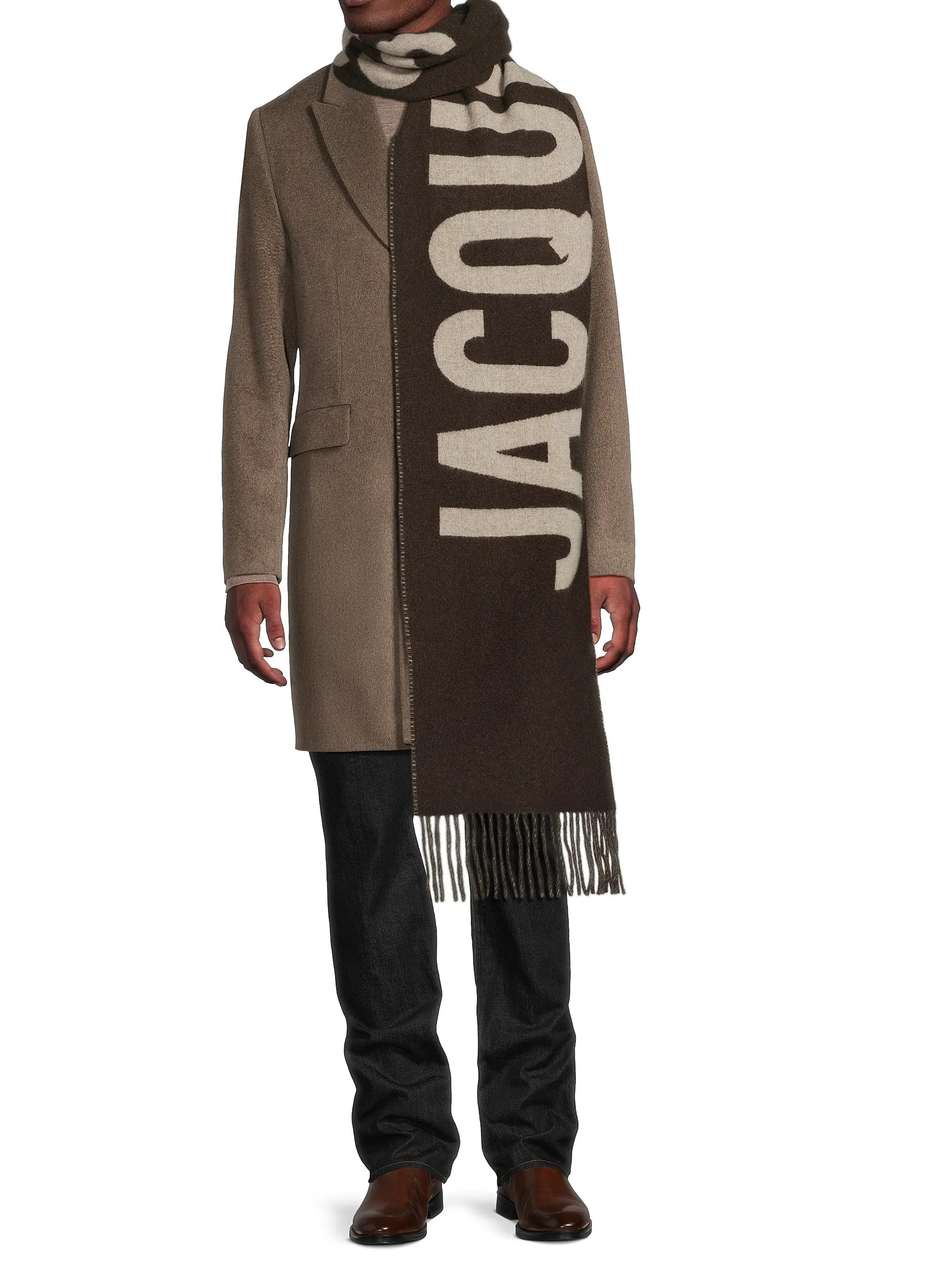 Jacquemus L'echarpe Logo Wool Scarf | Saks Fifth Avenue | Saks Fifth Avenue