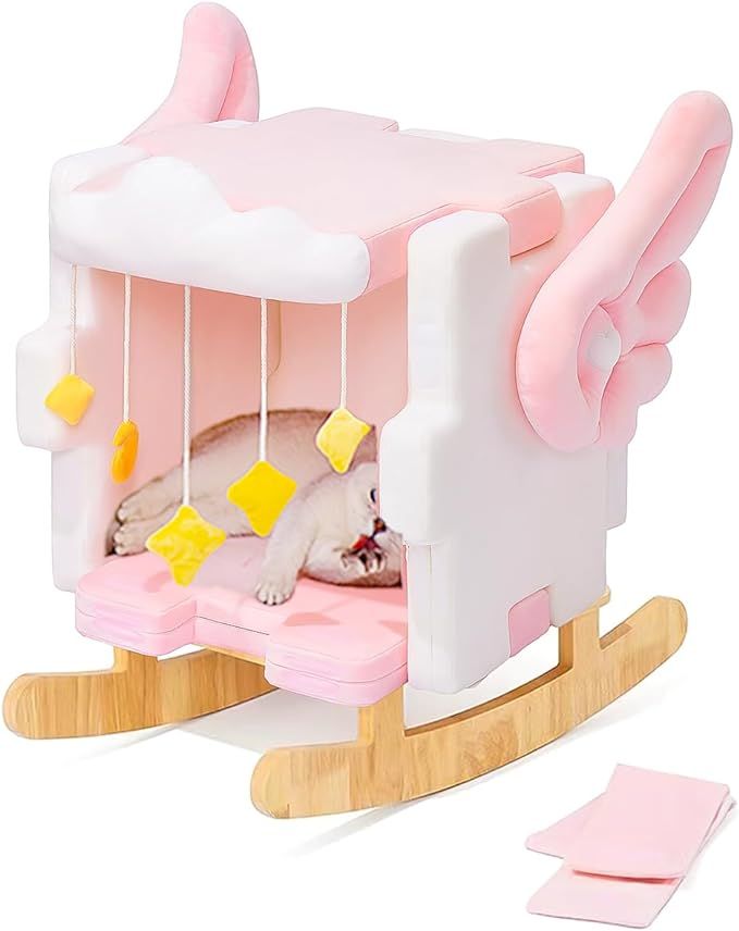 SUPWOW Pet House for Cat & Puppy Pet Mat DIY Building Blocks Kitten House Pet Toys | Amazon (US)