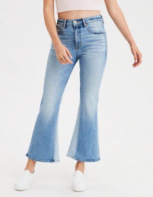 AE Ne(X)t Level Super High-Waisted Crop Flare Jean | American Eagle Outfitters (US & CA)