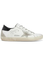 NWB Golden Goose Superstar White and Black Leather Grey Suede Sneaker | eBay US