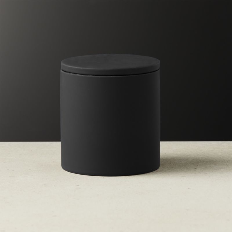 Rubber Coated Black Canister + Reviews | CB2 | CB2