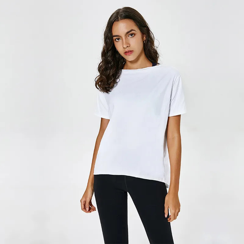 No-see through yogaTops T-Shirt Solid Colors LU-57 Women Fashion Outdoor Yoga Tanks Sports Runnin... | DHGate