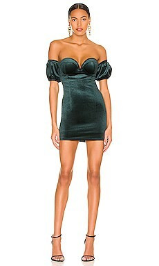 Paulina Bustier Dress | Emerald Dress | Emerald Green Dress | Corset Dress | Winter Party Dress | Revolve Clothing (Global)