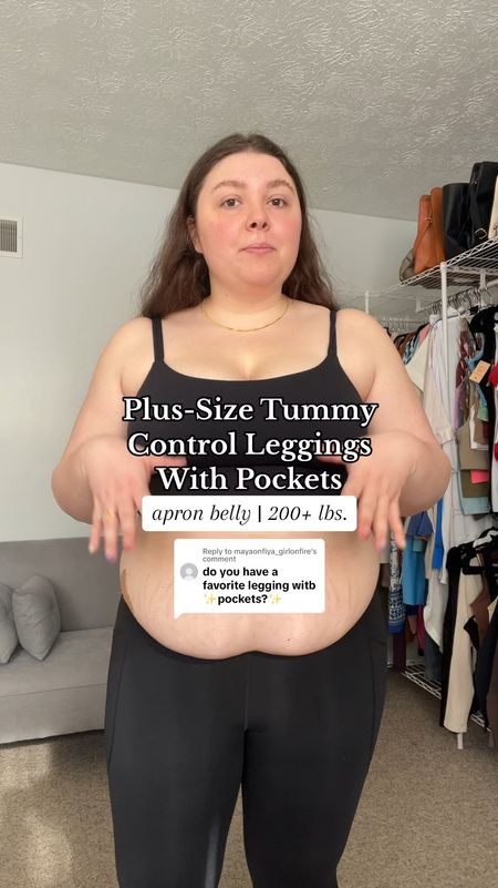 Tummy control leggings with pockets! 

#LTKmidsize #LTKfindsunder50 #LTKfitness