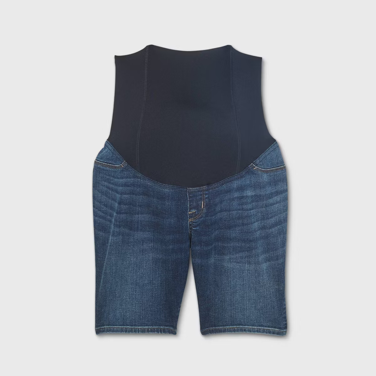 Over Belly Bermuda Maternity Jean Shorts - Isabel Maternity by Ingrid & Isabel™ Dark Denim Wash | Target