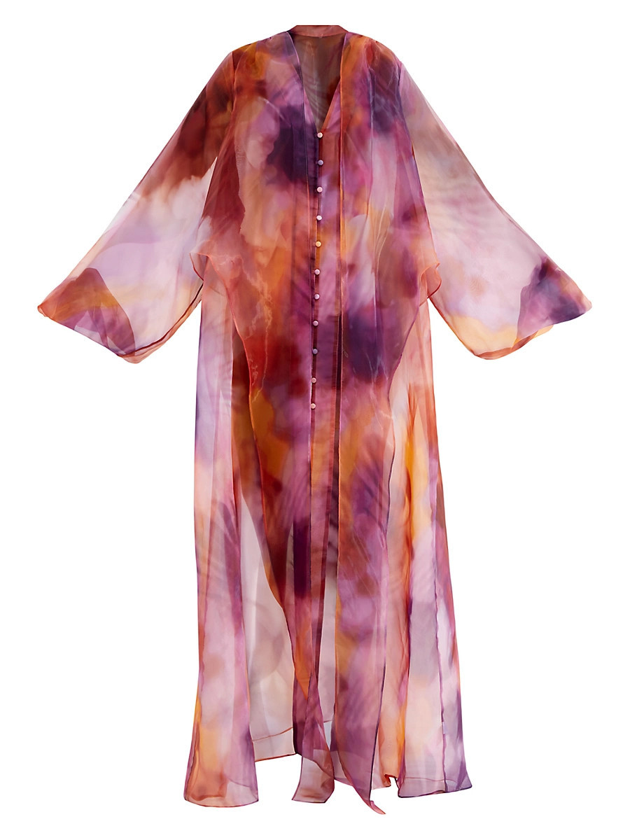 Women's Nali Organza Robe - Dandi Print | Saks Fifth Avenue