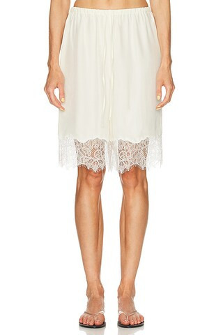 Staud Verano Silk Short in White - White. Size XL (also in ). | FWRD 