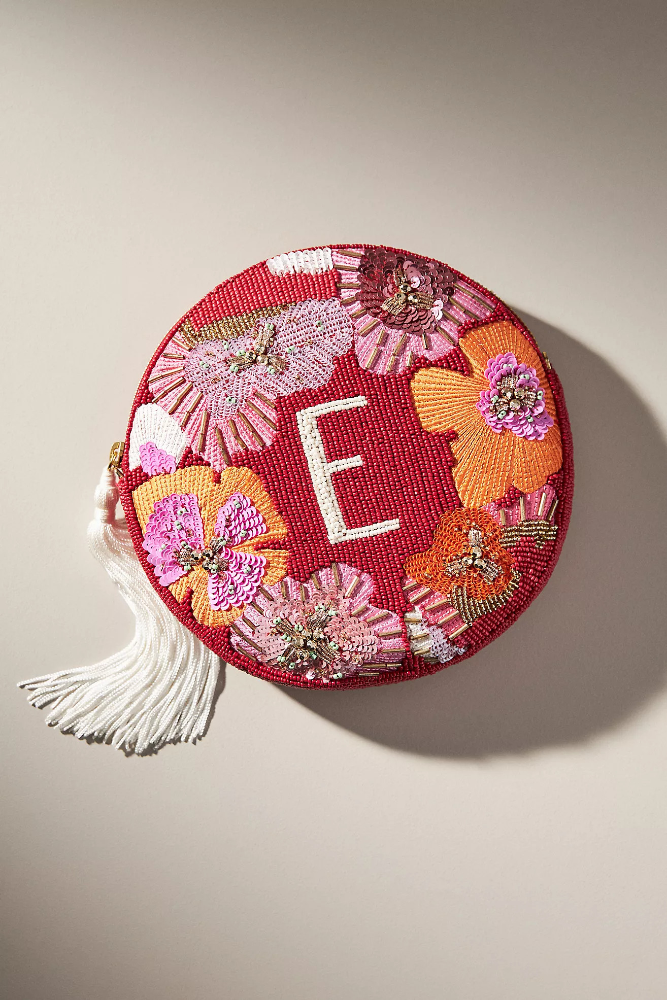 Holiday Monogram Embellished Pouch | Anthropologie (US)