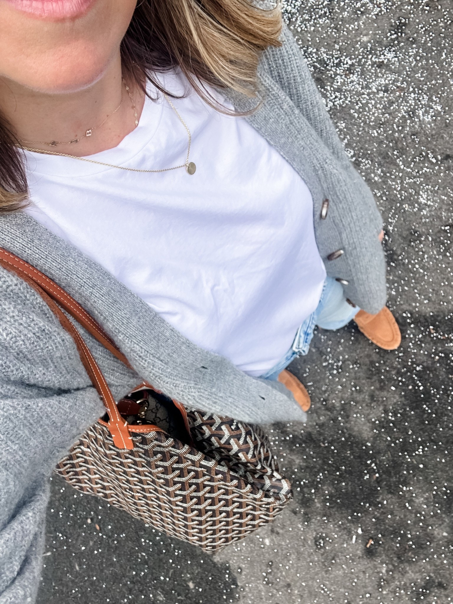 Super casual, comfy and relaxed outfit a trip to Hoboken to see Uncle Greg! 
Medium tee, small caashmere cardigan and 29 regular jeans  

#LTKdayinmylife #LTKootd #LTKPetite