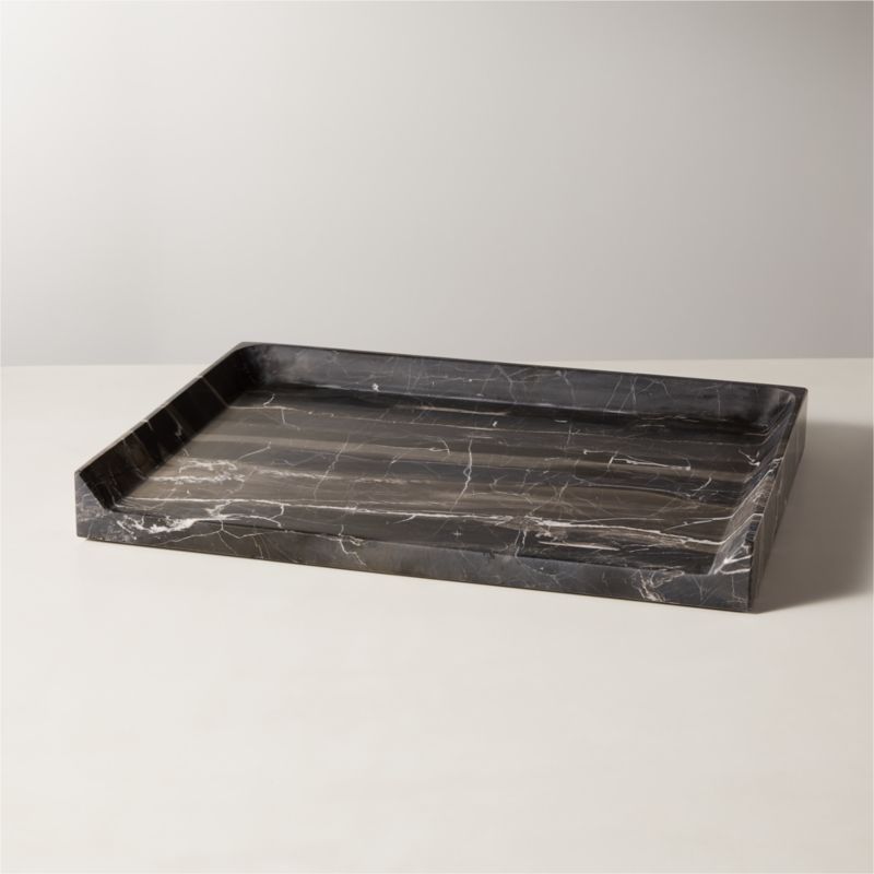 Strata Marble Letter Tray + Reviews | CB2 | CB2