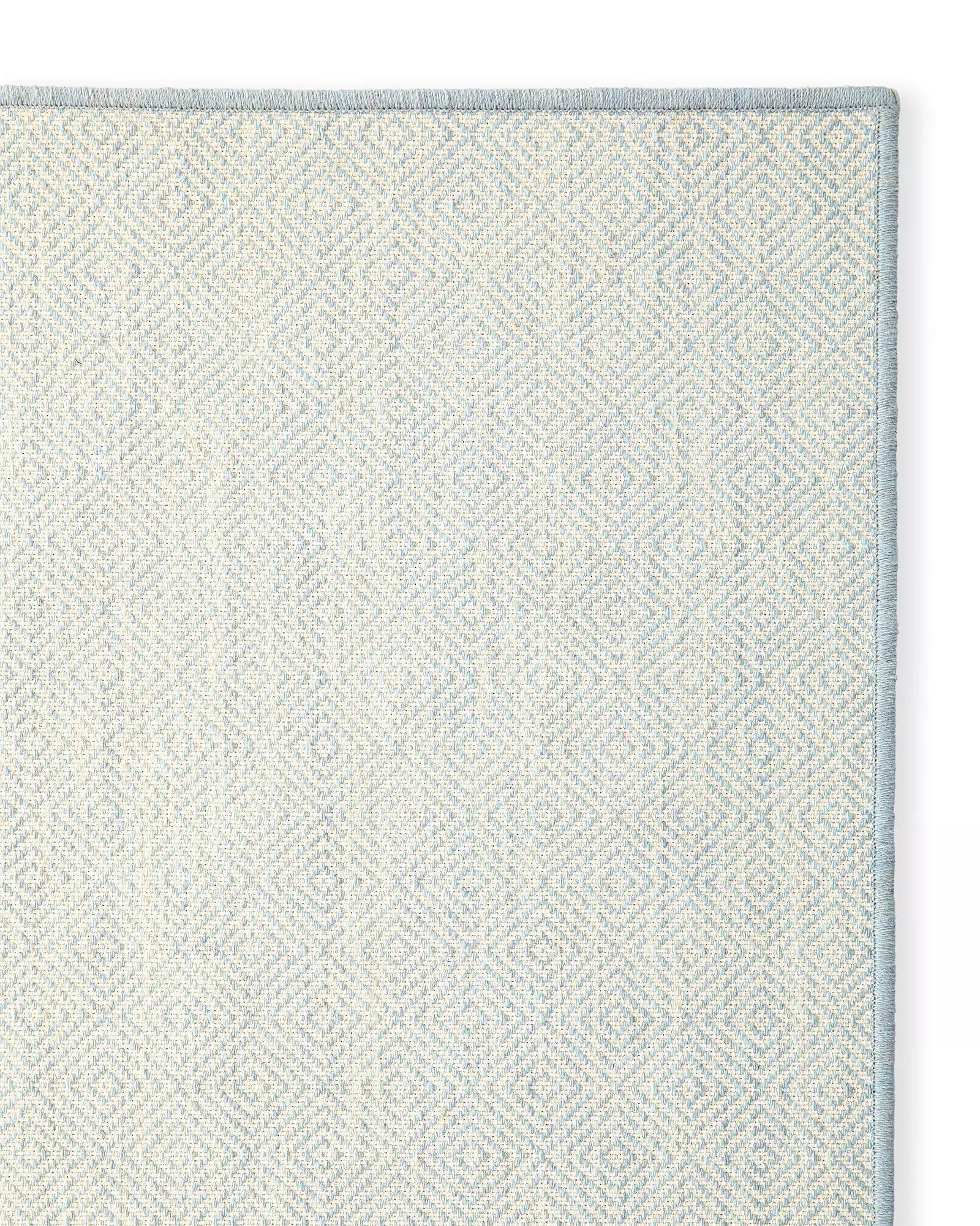 Diamonte Custom Wool Rug, Coastal Blue | Serena and Lily
