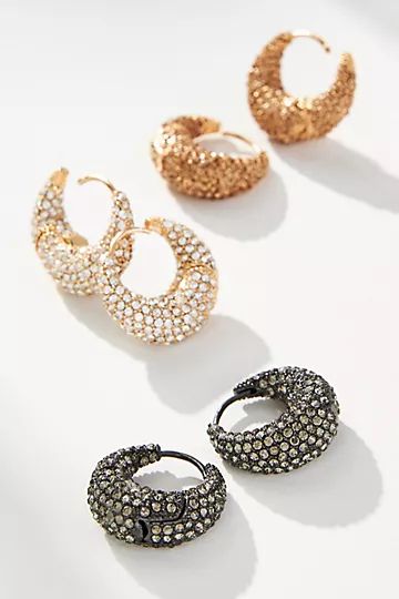 Rhinestone Hoop Earrings | Anthropologie (US)