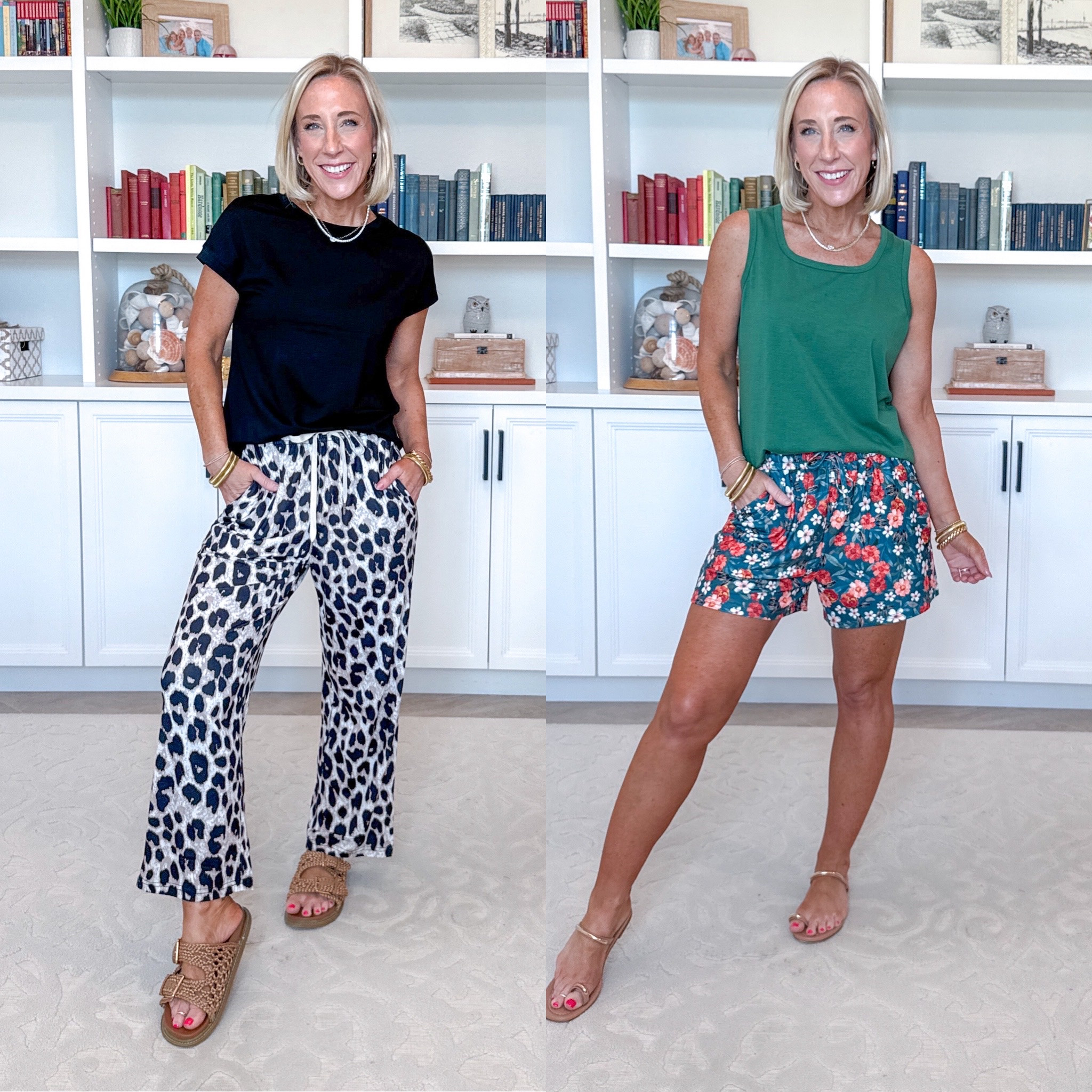 Amazon - fun 2-piece sets. Short Sleeve & Wide Leg Pants Two Piece Set (Black Leopard) - size small. 11 colors. • Oversized denim jacket - size small. Tank & Shorts Two Piece Set - size small. 12 colors. 

 

#LTKTravel #LTKOver40 #LTKSeasonal