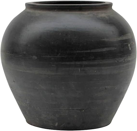 Artissance Home Large Vintage Charcoal/Gray Pottery Jar, Gray (Size & Color Vary) | Amazon (US)