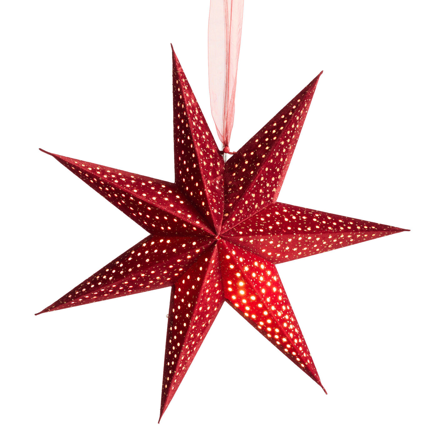 Velvet Paper Star Hanging Decor | World Market