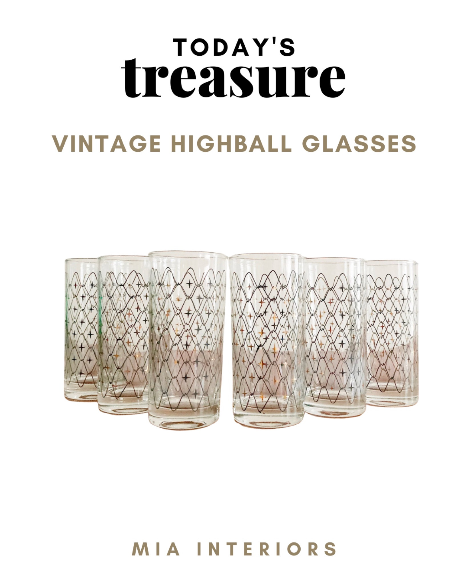 Todays treasure!
Vintage highball glasses

#todaystreasure #vintageglassware #vintageglasses #glassware #highballglasses 

#LTKstyletip #LTKunder50 #LTKhome