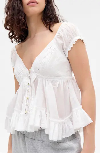 Skyle Cotton Babydoll Top | Nordstrom