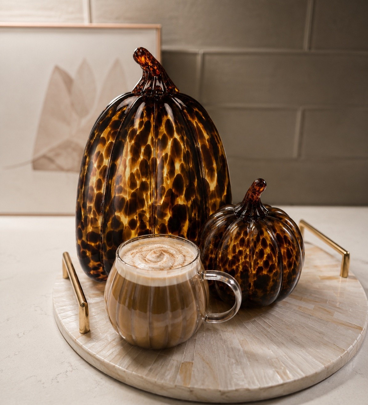 Amazon fall home finds that look SO expensive 🤎🍂 The tortoise glass pumpkins + pumpkin coffee mug are such an easy way to make your kitchen feel cozy for fall without going overboard. I love that everything still feels neutral + elevated!

Amazon fall decor, Amazon home finds, Amazon fall finds 2026, tortoise glass pumpkins, glass pumpkin decor, pumpkin coffee mug, fall kitchen decor, neutral fall decor, elevated fall decor, cozy fall home, fall coffee bar ideas, Amazon kitchen finds, affordable fall decor, fall home decor ideas

#LTKSeasonal #LTKHome
