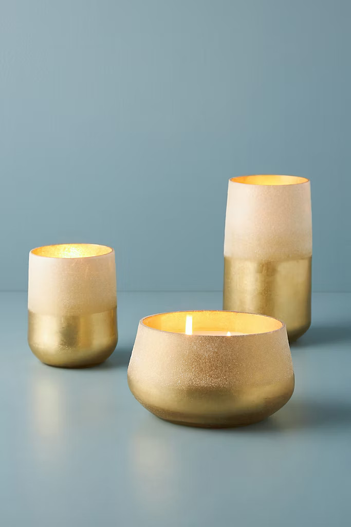 Capri Blue Snow-Capped Glitter Glass Candle | Anthropologie (US)