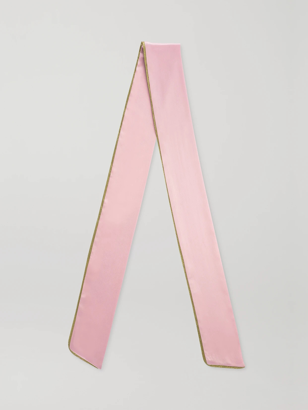 Balmain Paris Hair Couture - Lurex-trimmed Silk-satin Hair Scarf - Baby-pink | NET-A-PORTER (US)