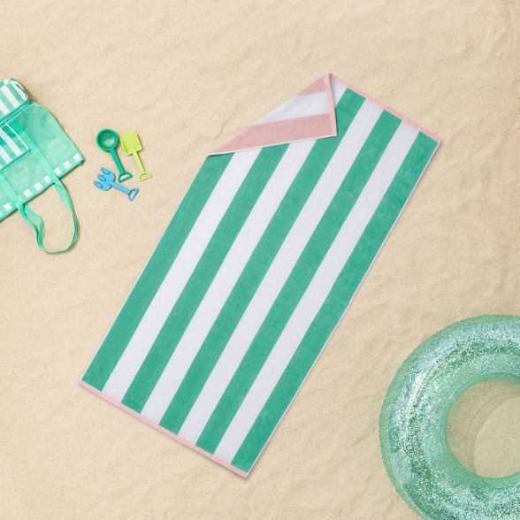 Reversible Cabana Striped Beach Towel - Sun Squad™ | Target