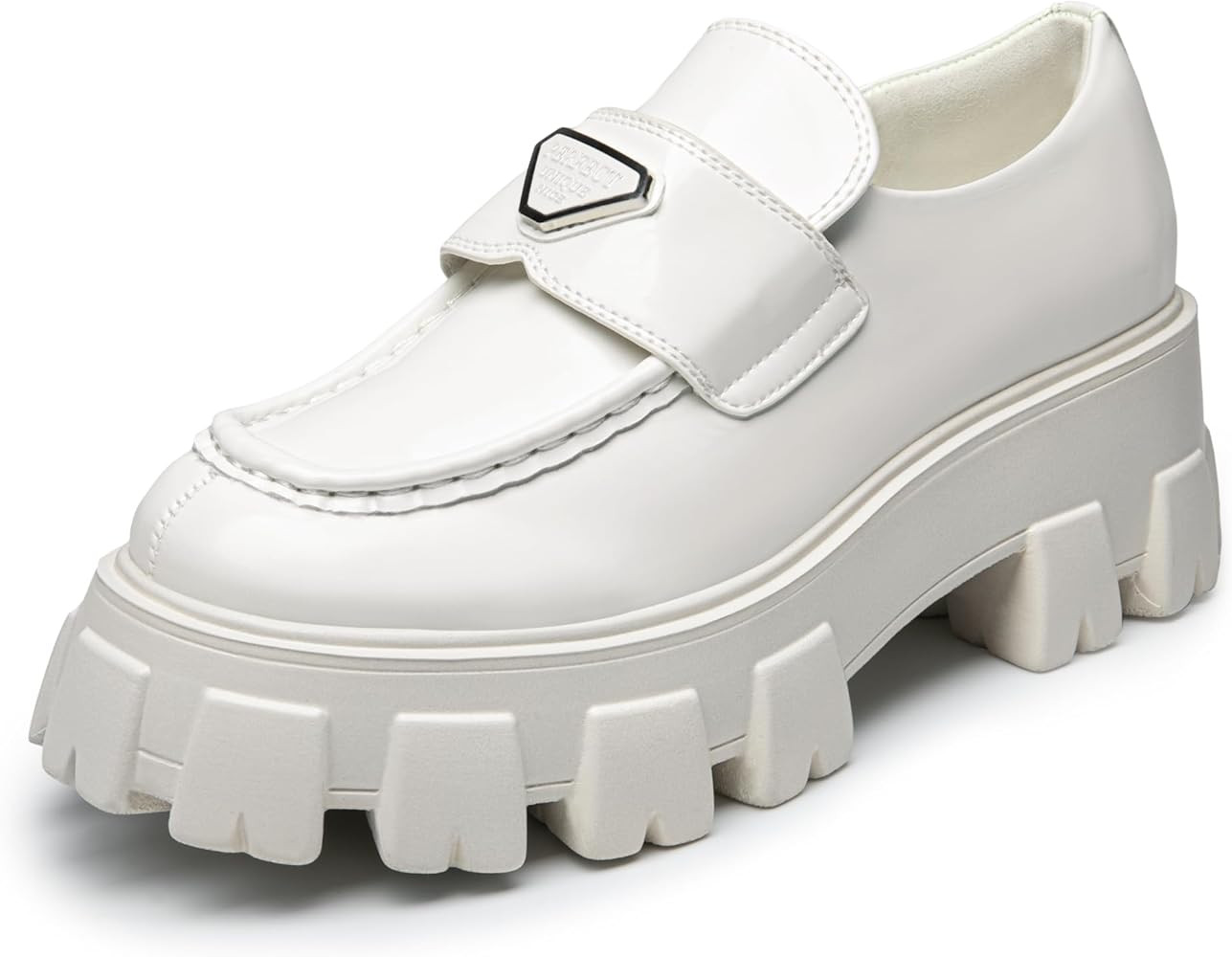 DREAM PAIRS Women's Chunky Loafers Platform Comfortable Slip-On Dressy Business Casual Fashion Ou... | Amazon (US)