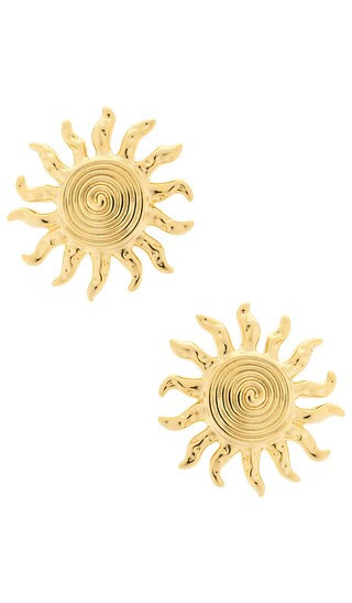 Luv AJ The Ibiza Sun Earrings in Metallic Gold. | Revolve Clothing (Global)