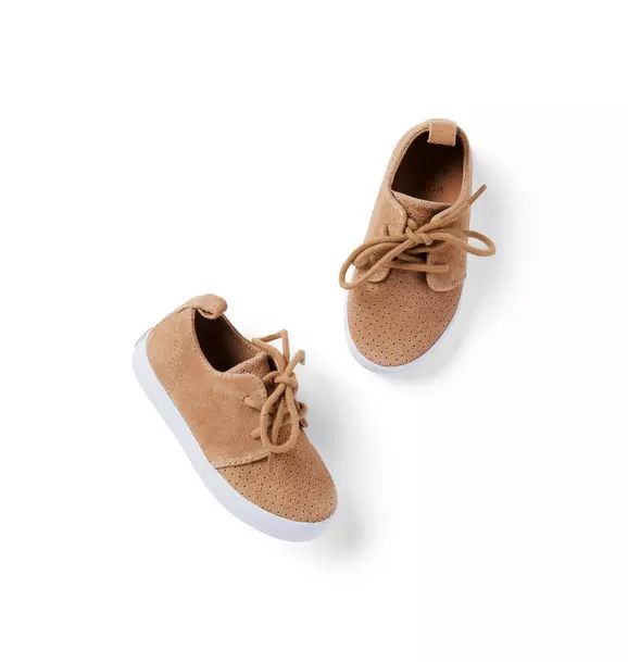 Suede Perforated Sneaker | Janie and Jack
