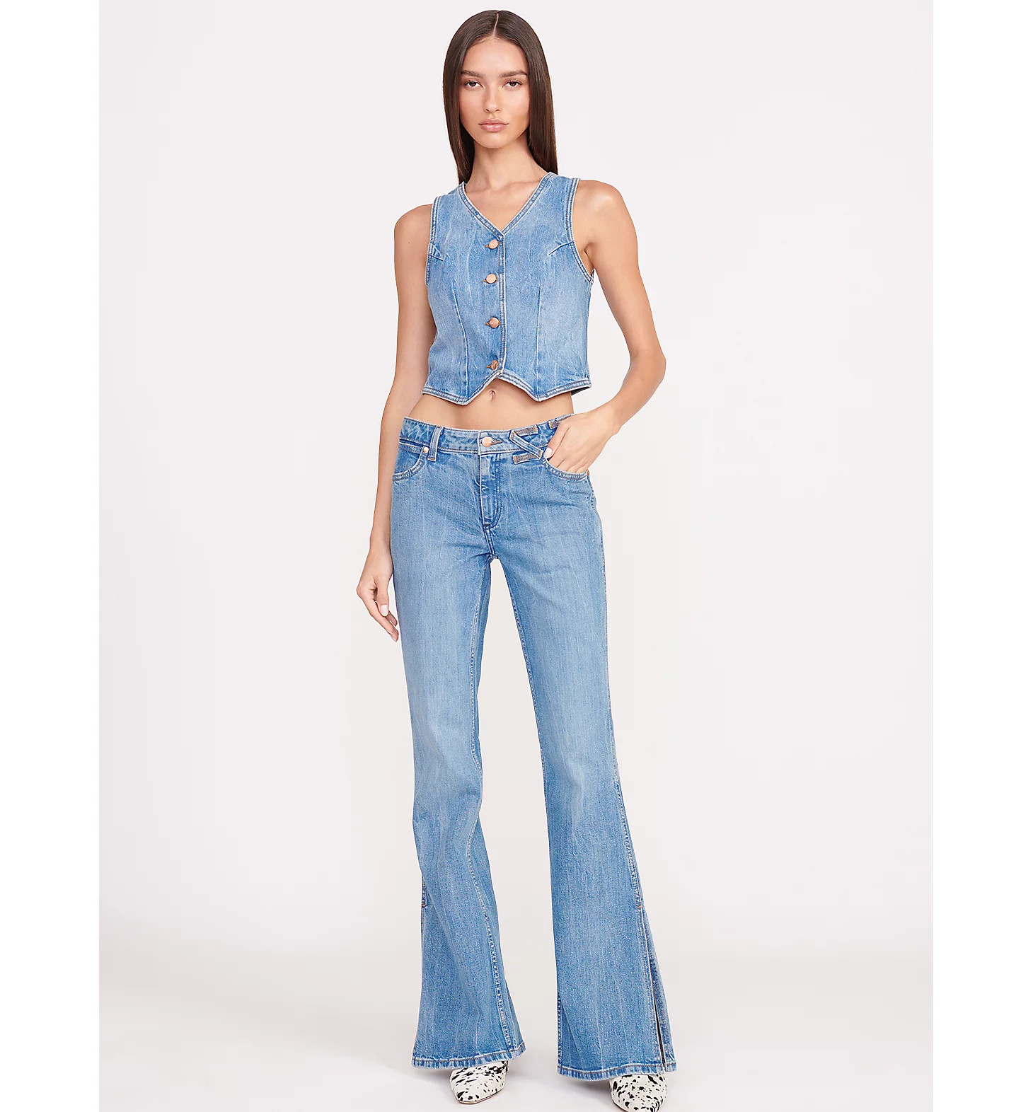 Wrangler + STAUD The Vest in Mid Blue | Wrangler