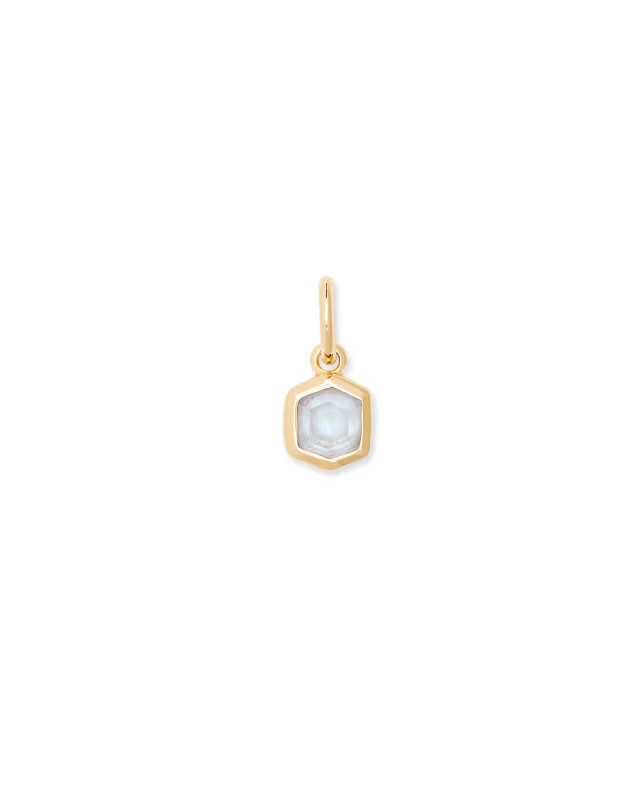 Davie 18k Gold Vermeil Charm in Rock Crystal | Kendra Scott