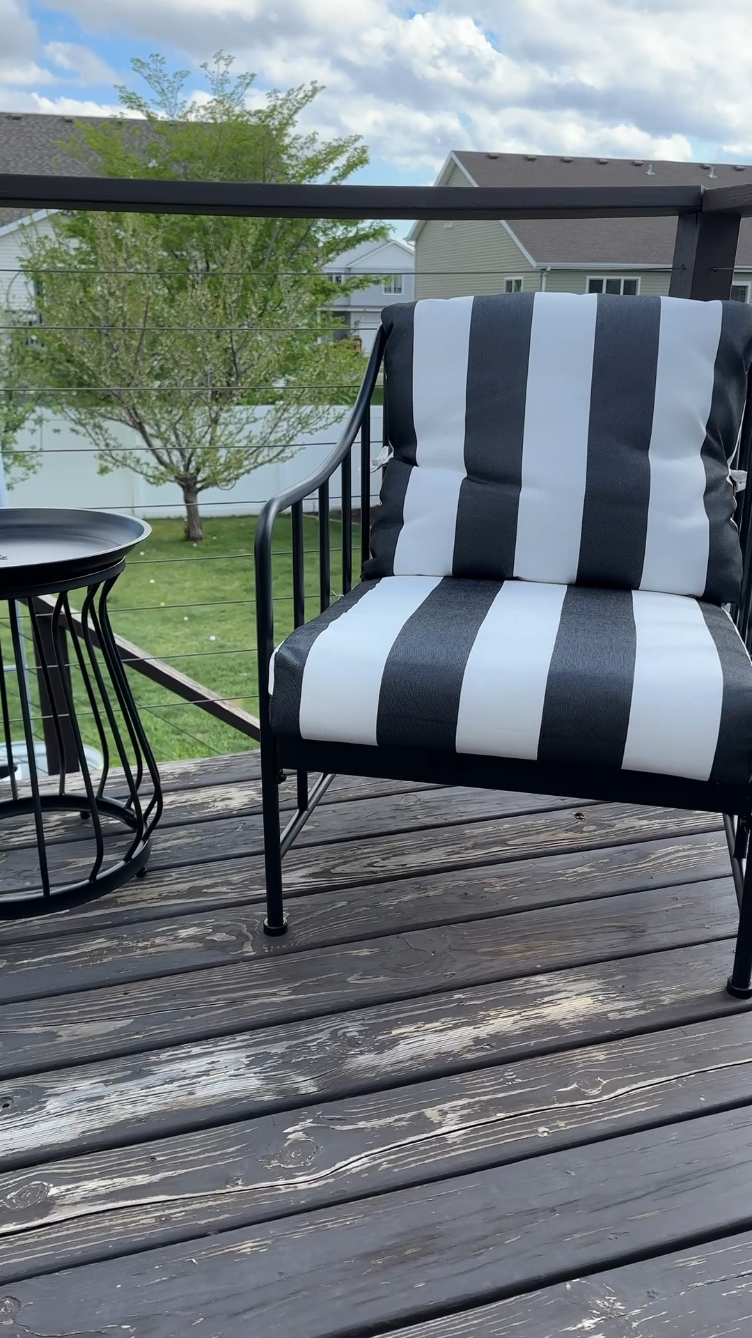 Black and white striped 3 piece patio set from better homes and gardens!

#LTKHome #LTKSeasonal