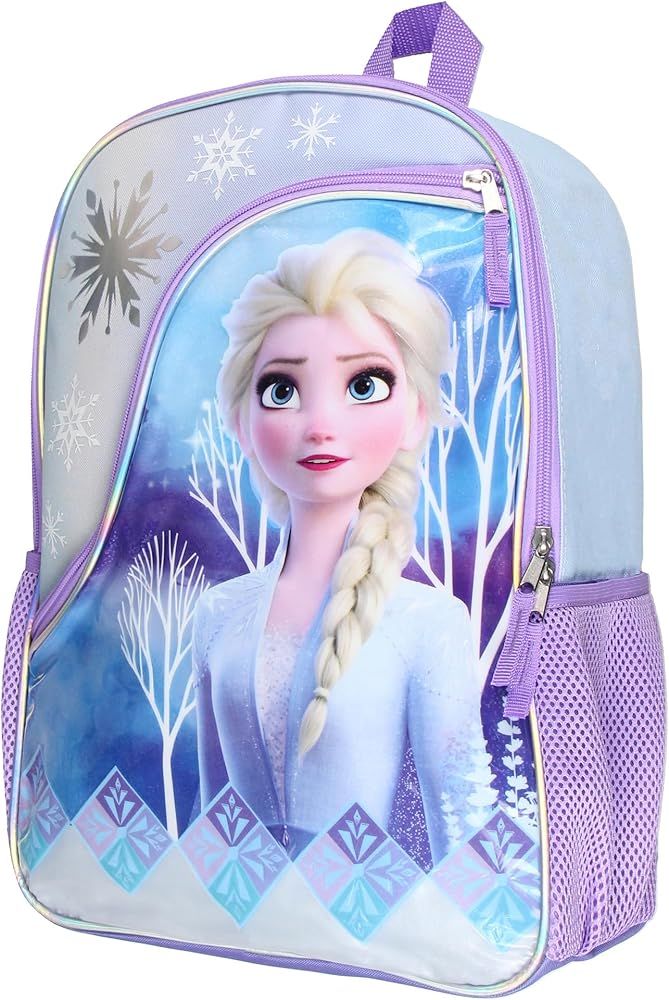 Disney Frozen Elsa 16" Girls Bag School Travel Backpack With Reflective Designs | Amazon (US)