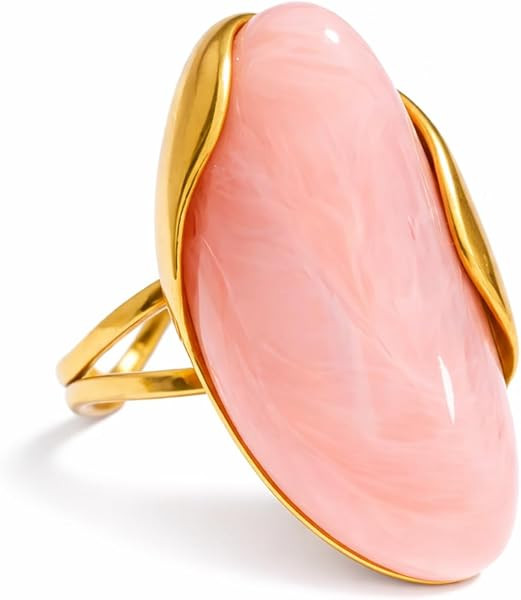 Mchic Colorful Chunky Statement Rings for Women Large Acrylic Resin Jewelry | Amazon (US)
