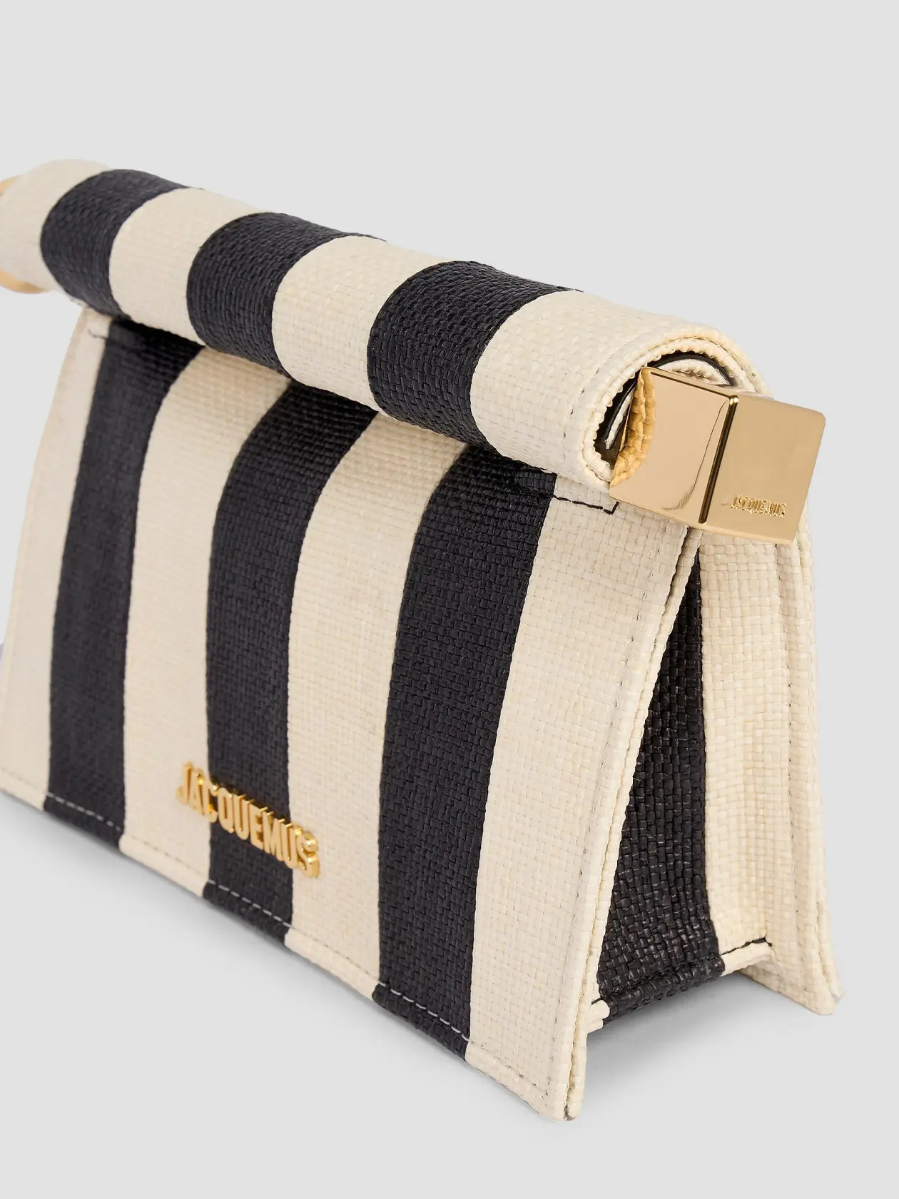Jacquemus La Petite Pochette Rond Carre Striped Clutch | Saks Fifth Avenue | Saks Fifth Avenue