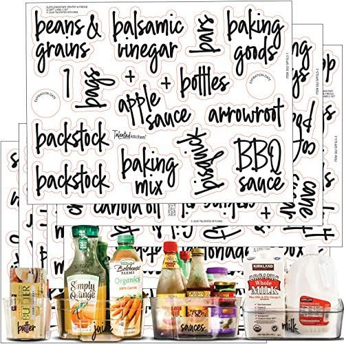 Talented Kitchen 158 Script Pantry & Fridge Labels – Supplementary Pantry, Fridge & Freezer Nam... | Amazon (US)