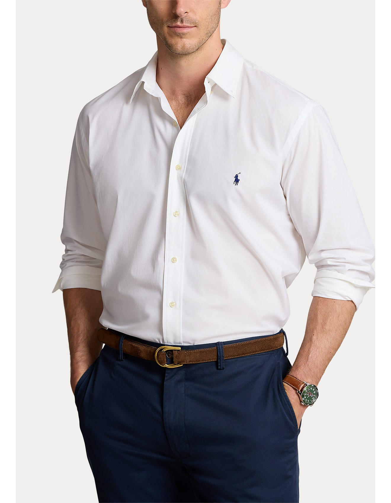 Big & Tall - Stretch Poplin Shirt | David Jones (Australia & New Zealand)
