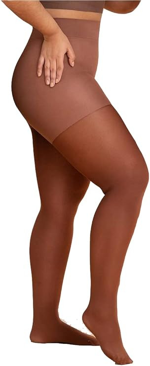 SHAPERMINT Solid Black Opaque Tights with Nylon Control Top Hosiery Pantyhose for Women from Smal... | Amazon (US)