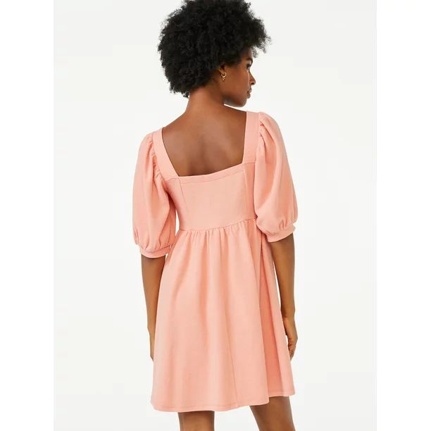Scoop Women's Square Neck Babydoll Dress | Walmart (US)