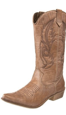 Coconuts Women's Sz 6.5 M Gaucho Cowgirl Western Cowboy Boots Tan Faux Leather | eBay US