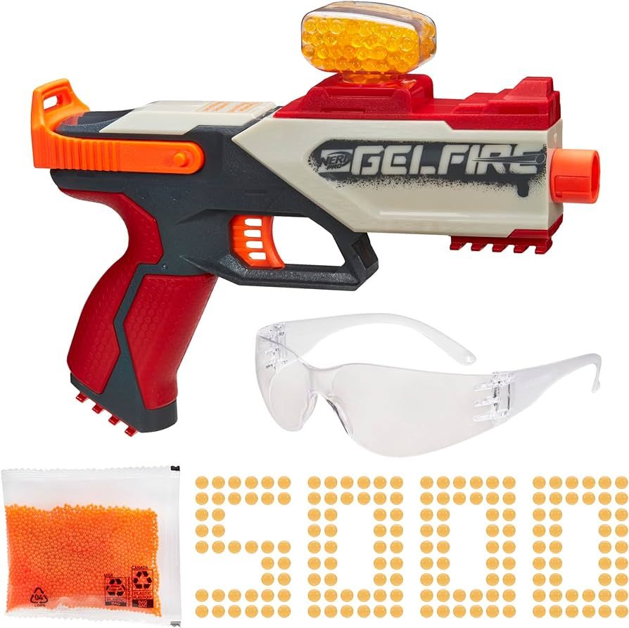 Nerf Pro Gelfire Legion Spring Action Blaster, 5000 Rounds, 130 Hopper, Protective Eyewear, Slam ... | Amazon (US)