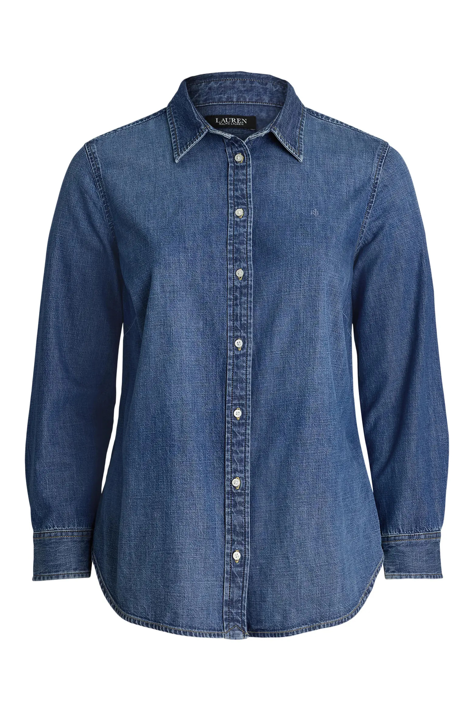 Lauren Ralph Lauren Classic Fit Denim Shirt (Women) | Nordstrom | Nordstrom